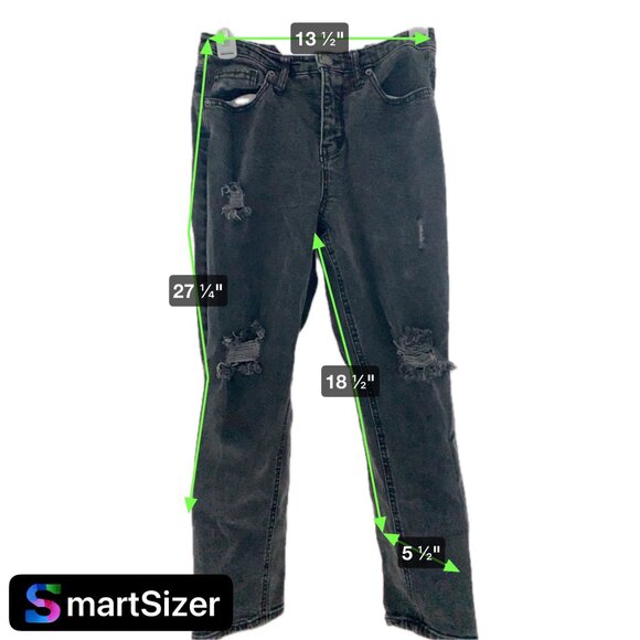 Wild Fable Distressed Black‎ Denim Jeans - Size 4 - Picture 6 of 6